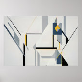 Poster Composition Géométrique Abstraite Moderne (Devant)