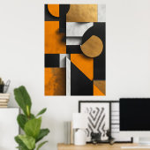 Poster Composition géométrique de luxe (Bureau à domicile)