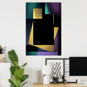 Poster Composition géométrique de luxe moderne (Bureau à domicile)