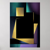 Poster Composition géométrique de luxe moderne (Devant)