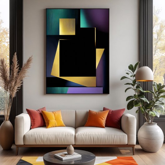 Poster Composition géométrique de luxe moderne