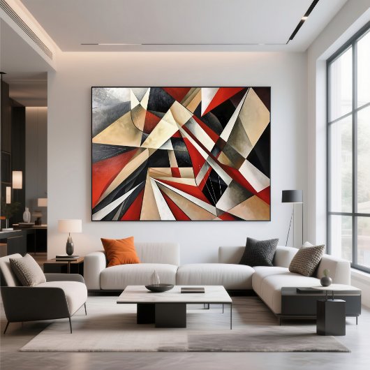 Poster Composition géométrique dynamique