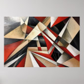 Poster Composition géométrique dynamique (Devant)