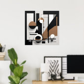 Poster Composition géométrique moderne (Bureau à domicile)