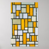 Poster Composition Jaune et Gris, Mondrian (Devant)