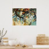 Poster Composition Kandinsky V Peinture en toile Abstrait (Cuisine)