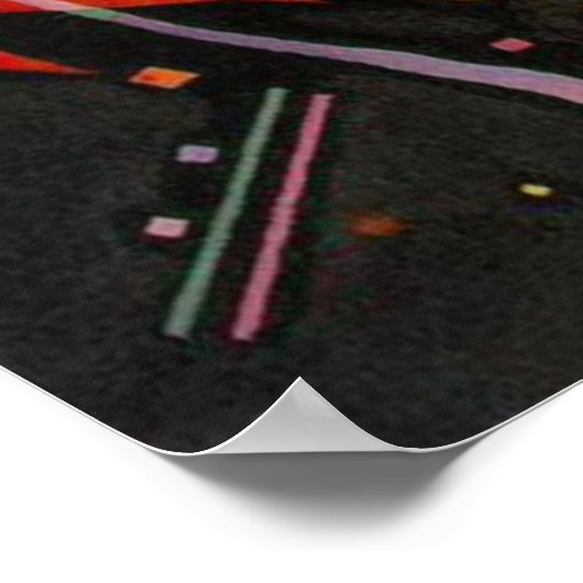 Poster Composition Kandinsky X Oeuvre Abstraite (Coin)