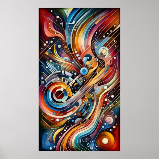Poster Composition musicale - abstraite lyrique 12 (Devant)
