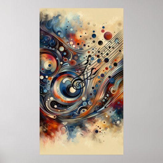 Poster Composition musicale - abstraite lyrique 14 (Devant)