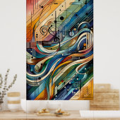 Poster Composition musicale - pièce abstraite lyrique 09 (Cuisine)