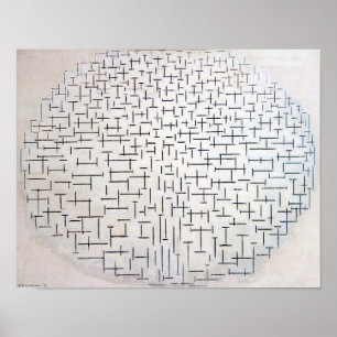 Poster Composition n° 10, Jetée et océan Mondriaan