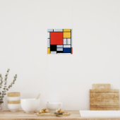 Poster Composition Rouge, Jaune, Bleu, Noir | Mondriaan | (Cuisine)