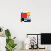 Poster Composition Rouge, Jaune, Bleu, Noir | Mondriaan | (Bureau à domicile)