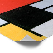 Poster Composition Rouge, Jaune, Bleu, Noir | Mondriaan | (Coin)