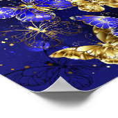 Poster Composition with Sapphire Butterflies (Coin)