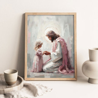 Poster Compréhensible et aimé, peinture chrétienne, Jésus