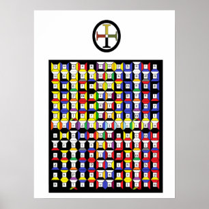 Poster Comprimé de la terre d'Enochian