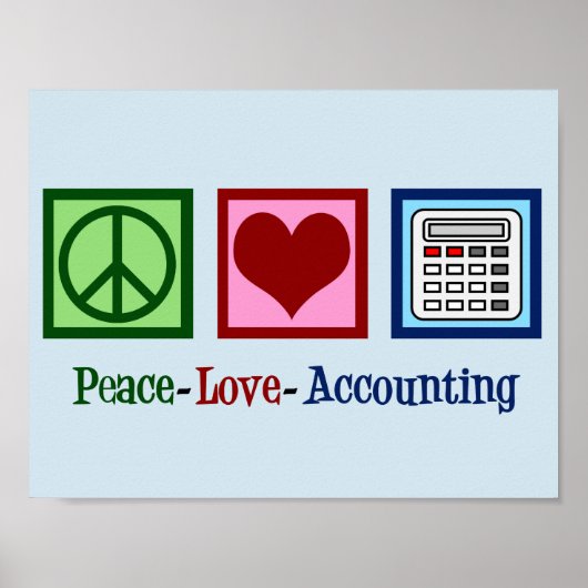 Poster Comptabilité Amour Paix (Devant)