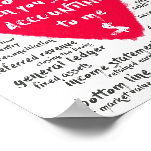 Poster Comptable Art Funny Comptabilité Bureau Décor (Coin)