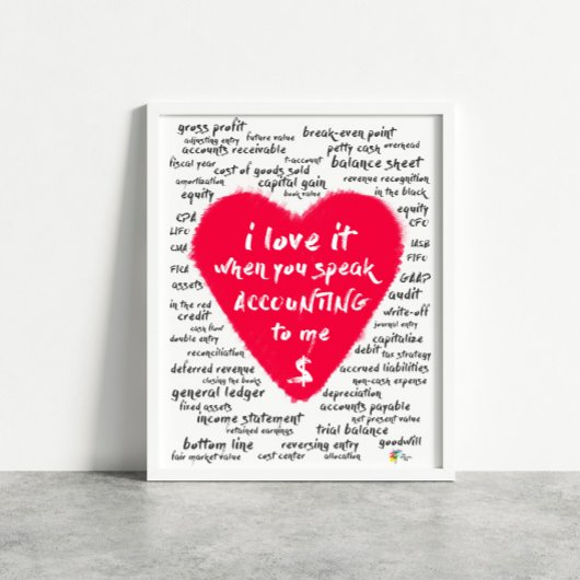 Poster Comptable Art Funny Comptabilité Bureau Décor