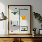 Poster Comptable Art T Rex T Compte Cabinet de comptabili