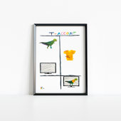 Poster Comptable Art T Rex T Compte Cabinet de comptabili