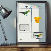 Poster Comptable Art T Rex T Compte Cabinet de comptabili