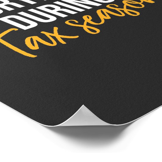 Poster Comptable En Saison Fiscale (Coin)