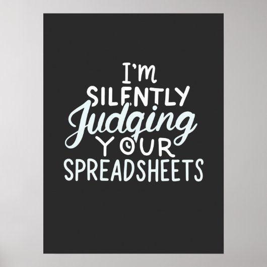 Poster Comptable Jugement de vos feuilles de calcul (Devant)
