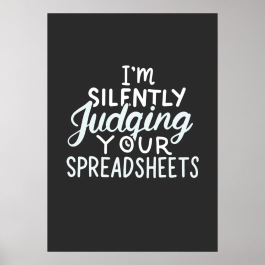 Poster Comptable Jugement de vos feuilles de calcul (Devant)