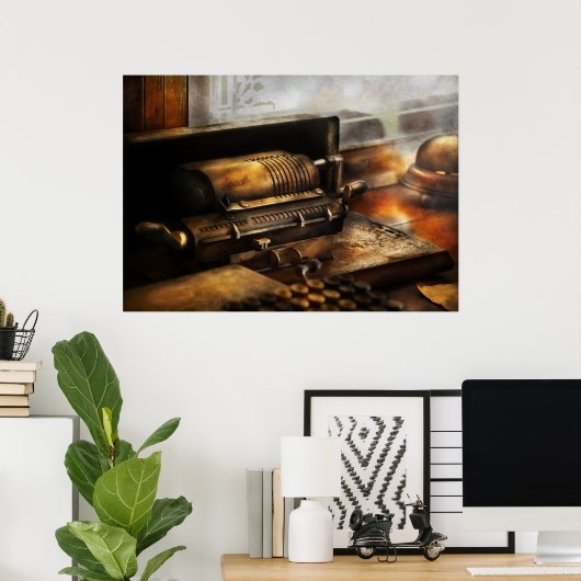 Poster Comptable - La machine d'ajout (Bureau à domicile)