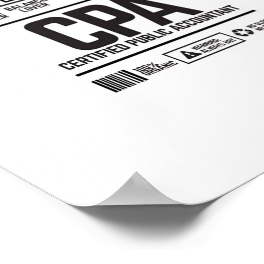 Poster comptable public agréé - CPA (Coin)