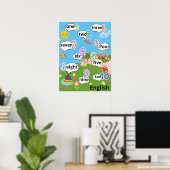 Poster Comptage 1 à 10 en anglais (Bureau à domicile)