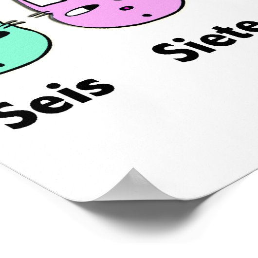 Poster Comptage des chats espagnols (Coin)