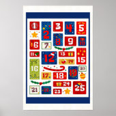 Poster Compte à rebours de Noël en famille Calendrier de (Devant)