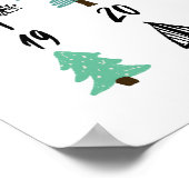 Poster Compte à rebours du calendrier de l'avent de Noël  (Coin)