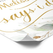 Poster Compte à rebours feuille de l'eucalyptus vert (Coin)