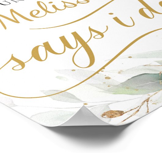 Poster Compte à rebours feuille de l'eucalyptus vert (Coin)