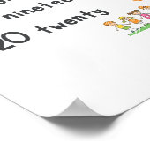 Poster Compter jusqu'à 20 maths Décor Mur jardin d'enfant (Coin)