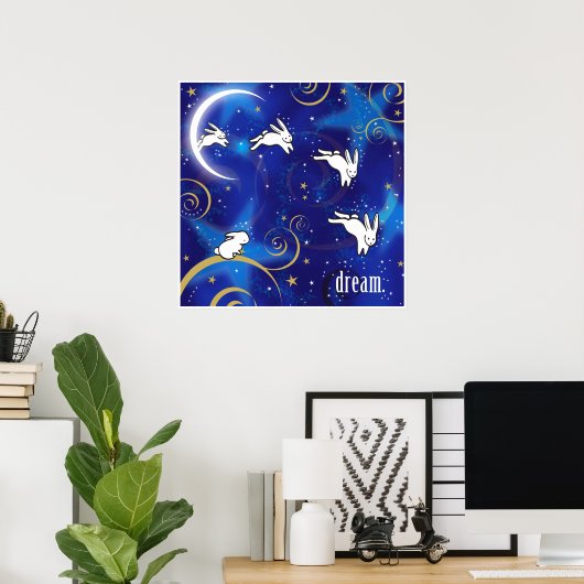 Poster Compter les lapins (Bureau à domicile)