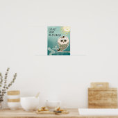 Poster Compter vos bénédictions Citation avec Chouette (Cuisine)