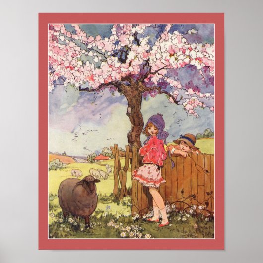 Poster Comptine de 1916 pour les enfants et les moutons (Devant)