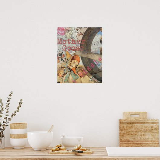 Poster Comptine de la Mère l'Oye Conte de Fées (Cuisine)