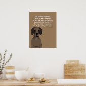 Poster comptine de la vieille mère Hubbard avec un chien (Cuisine)