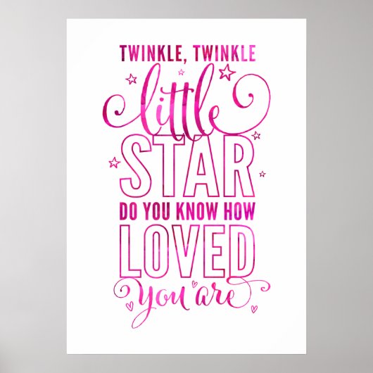 Poster COMPTINE scintille, scintille petite étoile rose (Devant)