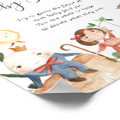 Poster Comptines Baby Shower Devinez la Nourriture pour B (Coin)