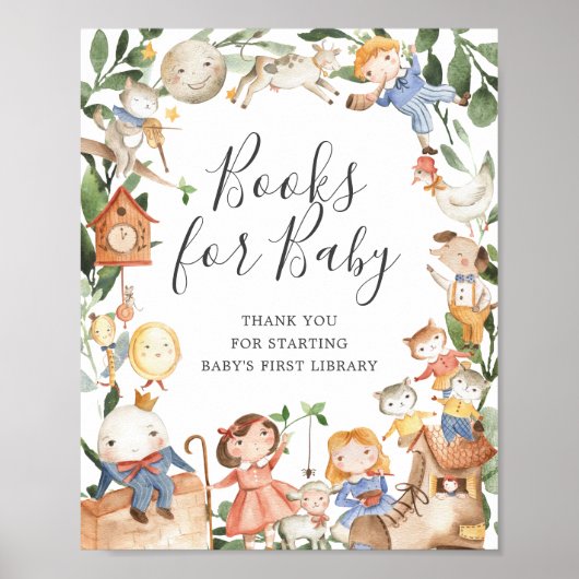 Poster Comptines pour bébé Livres de douche pour bébé sig (Devant)
