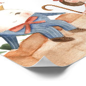 Poster Comptines Signe de bienvenue Baby Shower (Coin)