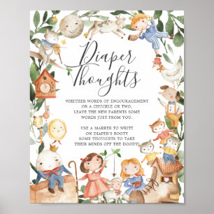 Poster Comptines Signe de Réflexions de Couches pour Baby