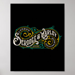Poster Comptoir de Scrooge et Marley Cantique de Noël